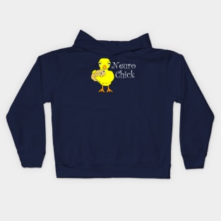 Neuro Chick White Text Kids Hoodie